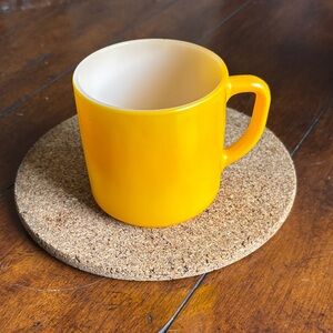 Vintage Federal Glass yellow Mug